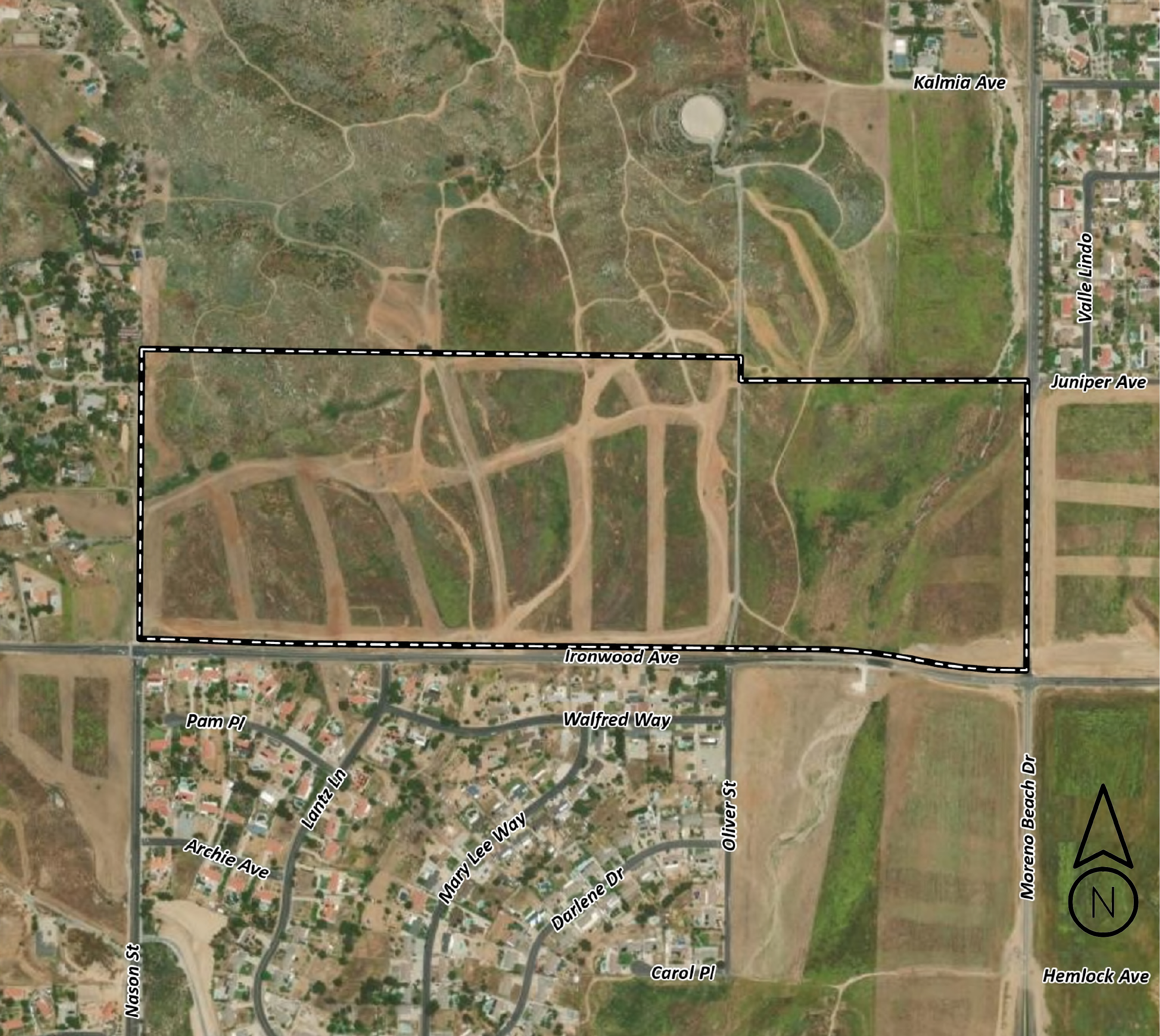 Project map for Moreno Meadows