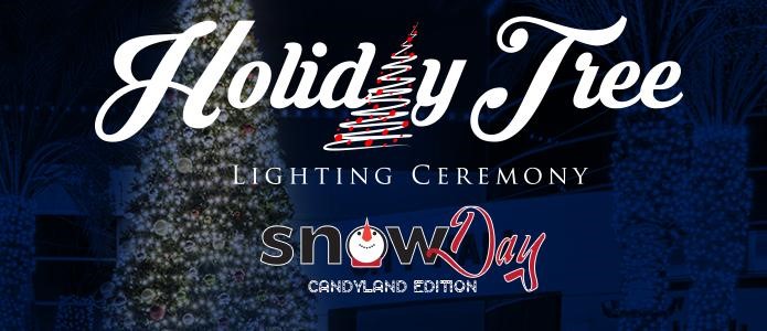 Holiday Tree Lighting Ceremony and Snow Day Banner